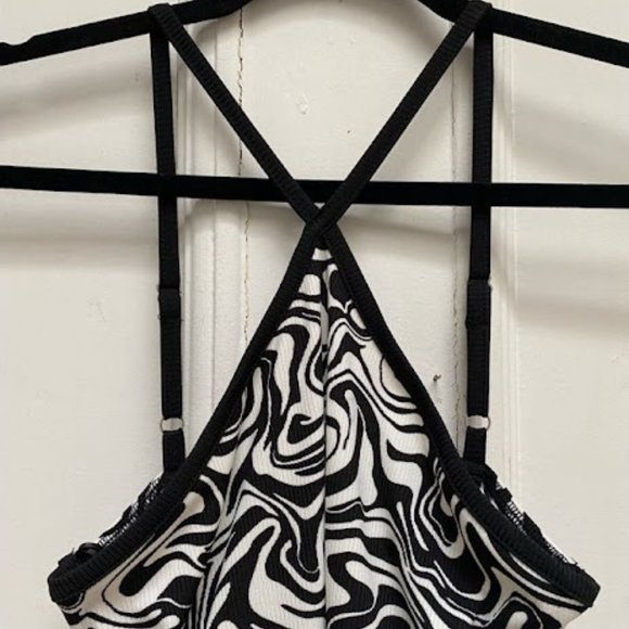 Black and White Midi Dress - Picture 3 of 6